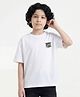 Button Bear Cotton Knit Teenage Mutant Ninja Turtles  Featuring Half Sleeves Characters Back Printed Tee - White