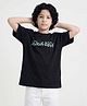Button Bear Cotton Knit Teenage Mutant Ninja Turtles  Featuring Half Sleeves Characters Back Printed Tee - Black
