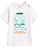 Button Bear Cotton Knit Cocomelon Featuring Half Sleeves Character Printed Tee - White