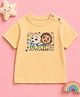 Button Bear Cotton Knit Cocomelon Featuring Half Sleeves Character Printed Tee - Beige