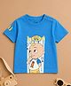 Button Bear Cotton Knit Cocomelon Featuring Half Sleeves Character Printed Tee - Blue
