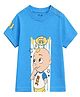 Button Bear Cotton Knit Cocomelon Featuring Half Sleeves Character Printed Tee - Blue