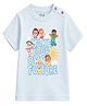 Button Bear Cotton Knit Cocomelon Featuring Half Sleeves Character & Make Your Own Future Text Printed Tee - Blue