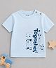 Button Bear Cotton Knit Cocomelon Featuring Half Sleeves Character & Better Together Text Printed Tee - Blue