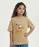 Button Bear Cotton Knit Garfield Featuring Half Sleeves Character Printed Tee - Beige