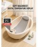 Babyhug Baby Bath Tub with Soft Silicone Backrest & Temperature Sensor Grey| Built-in Touch Water Temperature Monitor| Anti-Slip Base| Soft Headrest| Storage Tray| Suitable for 0 to 3 Years