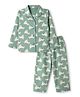 Ollypop Sinker Knit Full Sleeves Shirt With Rabbit Print & Pyjama Night Suit Cords-Sets - Light Green