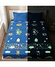 Famyo Glow in the Dark King Size Kids Bedsheet with 2 Pillow Covers (Blue)