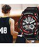 Kool Kidz Typography Printed Digital Watch - Red