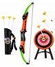 AKN TOYS Adventure Archer Bow & Arrow Set for Kids, Target Board, Quiver & Suction Cup Arrows Included, Indoor Outdoor Archery Game - PACK OF 1 - ( COLOR MAY VARY )