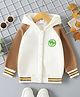 Mark & Mia Hoodie with Full Sleeves and Crocodile Print - Brown