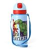 Marvel by SKI Stainless Steel Single Wall Water Bottle  With Avengers Tango Print Red & Blue - 550 ml