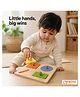 BrainyTots 4 Shapes Wooden Puzzle  Circle, Square, Triangle, Rectangle