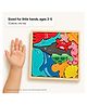 BrainyTots Sea Animals Square Puzzle  12 Ocean Animal Pieces Wooden