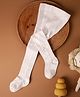 Kicks & Crawl Cotton Knit Solid  Stocking - White