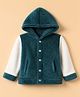Kanvin Fur Knit Hoodies with Full Sleeves in Teal Blue for 3-4 Years