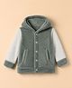 Kanvin Fur Knit Full Sleeves Hoodie - Light Grey