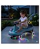 JoyRide Pixel ProTwist & Go Swing Car for Kids - With Front LED & Glowing LED Wheels, Music, Indoor Outdoor Fun - Pastel Blue