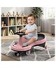 JoyRide Pixel Pro Twist & Go Swing Car for Kids - With Front LED & Glowing LED Wheels, Music, Indoor Outdoor Fun- Pink