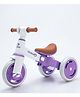 JN Creations 3-in-1 Toddler Tricycle | Slide, Pedal & Balance Bike for Kids | Leather Seat, Silent Wheels & Sturdy Frame | 10 Months to 3 Years (Purple)