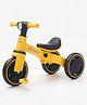 JN Creations 3-in-1 Toddler Tricycle | Slide, Pedal & Balance Bike for Kids | Leather Seat, Silent Wheels & Sturdy Frame | 10 Months to 3 Years ( Yellow)