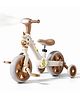 JN Creations 3-in-1 Unicorn Kids Tricycle with Music & LED Lights | Convertible Tricycle to Balance Bike | Adjustable Soft Seat | Wide Silent Wheels | Ride-On for Kids 10 Months-3 Years (Brown)