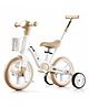 JN Creations 4-in-1 Kids Tricycle & Balance Bike with Parent Push Handle | Convertible Baby Walker Ride-On | Adjustable Seat | 10 Months-3 Years | Max Load 30 kg | Brown