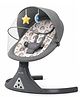 JN Creations 3-in-1 Electric Baby Swing Cradle for Infants | Automatic Rocker with Music, Remote Control, 5 Swing Speeds, Mosquito Net, Soft Toys & 5-Point Safety (Grey)