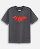 Nap Chief Cotton Blend Knit DC Comics Featuring Half Sleeves Batman Logo Printed Tee - Grey