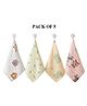 Domenico Premium Ultra Soft Muslin Cotton Wash Cloth Pack of 5 - (Colour & Print May Vary)