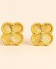 KIMTI Golden Clover Floral Stud Earring