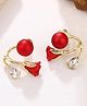 KIMTI Rose Twist Red Stud Earring