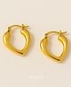 KIMTI 18K Gold Plated Golden Antique Hoops Anti Tarnish Earring