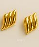 KIMTI 18K Gold Plated Vogue Stud Earring
