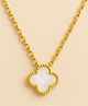 KIMTI Elegant White Clover Charm Anti Tarnish Necklace