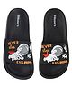 Glissers Astronaut & Typography Designed Sliders - Black