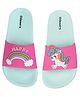 Glissers Unicorn Designed Sliders - Light Blue & Pink