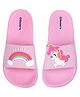 Glissers Unicorn Designed Sliders - Light Blue & Pink