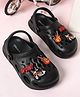 Glissers Guitar & Bike Applique Detailed Perforated Slingback Clogs - Black