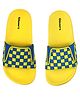 Glissers Checkered Board Designed Sliders - Yellow