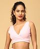 The Mom Store Cotton Blend Knit Solid Maternity Nursing Sleep Bra - Pink