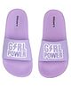 Glissers Girl Power Text Designed Sliders - Purple