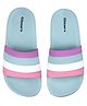 Glissers Striped Sliders - Light Blue
