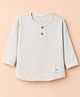 Zero Cotton Sinker Knit T-Shirt with Full Sleeves and Striped Print in Brown