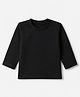Zero Sinker Knit Full Sleeves Solid T-Shirt - Black