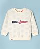 Ollypop Marvel Fleece Knit Sweatshirts with Full Sleeves and Avengers Print - Cream