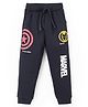 Ollypop Marvel Looper Knit Lounge Pants Full Length With Marvel Print - Navy Blue