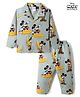 Ollypop Disney Knit Full Sleeves Shirt & Pyjama Night Suit Cords-Sets With Mickey Mouse Graphic - Light Blue