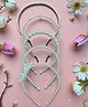 Stol'n Set Of 5 Pearl Embellished Hair Bands - White