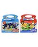 Asera Space and Dinosaur Theme Reusable Magic Water Painting Book Magic Doodle Pen Kids Coloring Doodle Drawing Board Games Child Educational Toy Magic Book Water Painting for Kids Boys Girls